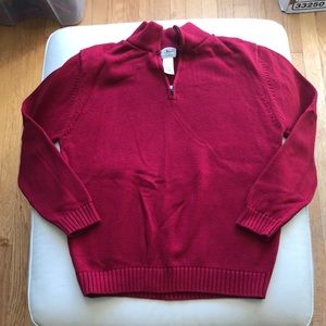 L.L.Bean men’s small red zip cotton sweater